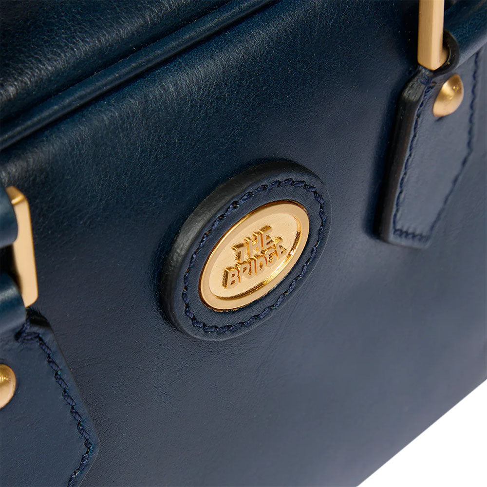 Bauletto Donna Mini THE BRIDGE linea Story in Pelle Blu Oltremare