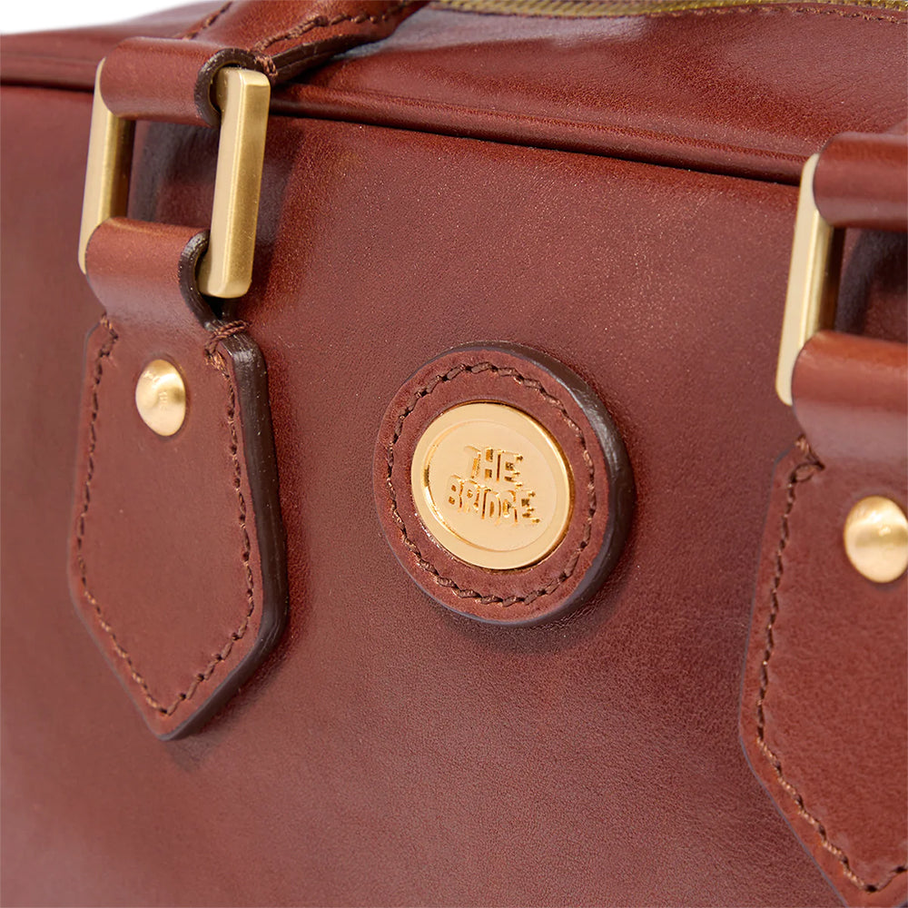 Bauletto Donna con Tracolla THE BRIDGE linea Story in Pelle Marrone