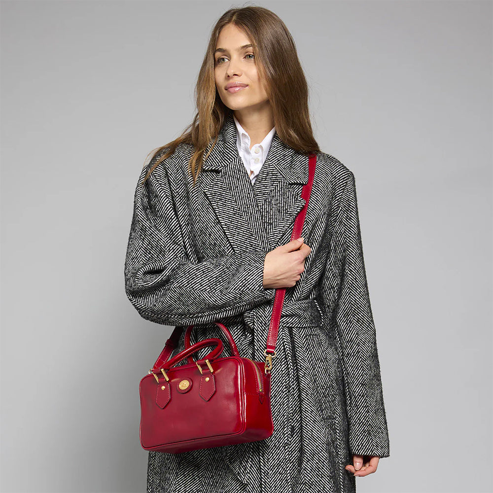 Bauletto Donna con Tracolla THE BRIDGE linea Story in Pelle Rosso Ribes