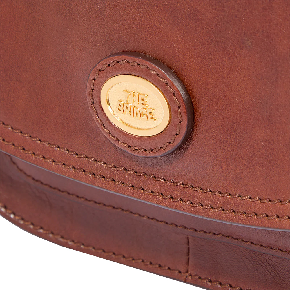 Borsa Donna a Tracolla Small THE BRIDGE linea Story in Pelle Marrone