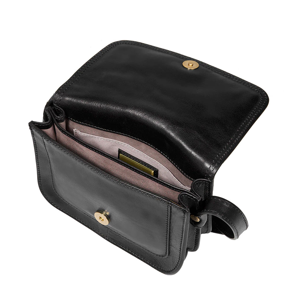 Borsa Donna a Tracolla Small THE BRIDGE linea Story in Pelle Nera