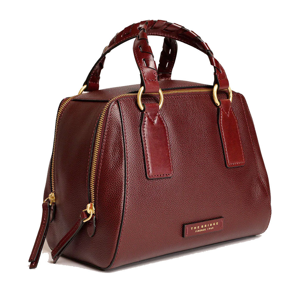 Borsa Donna a Mano Media THE BRIDGE linea Ines in Pelle color Mosto