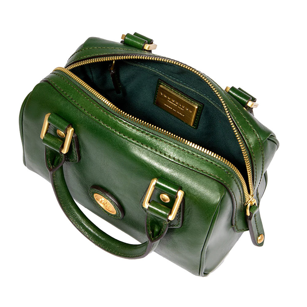 THE BRIDGE Story Line Mini-Handtasche aus englischem grünem Leder