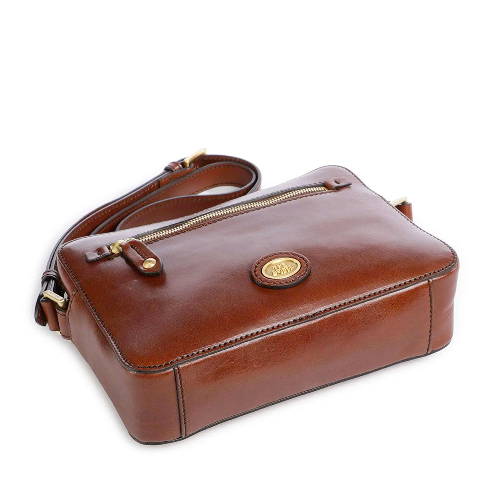 Borsa a Tracolla Unisex THE BRIDGE linea Story in Pelle Marrone