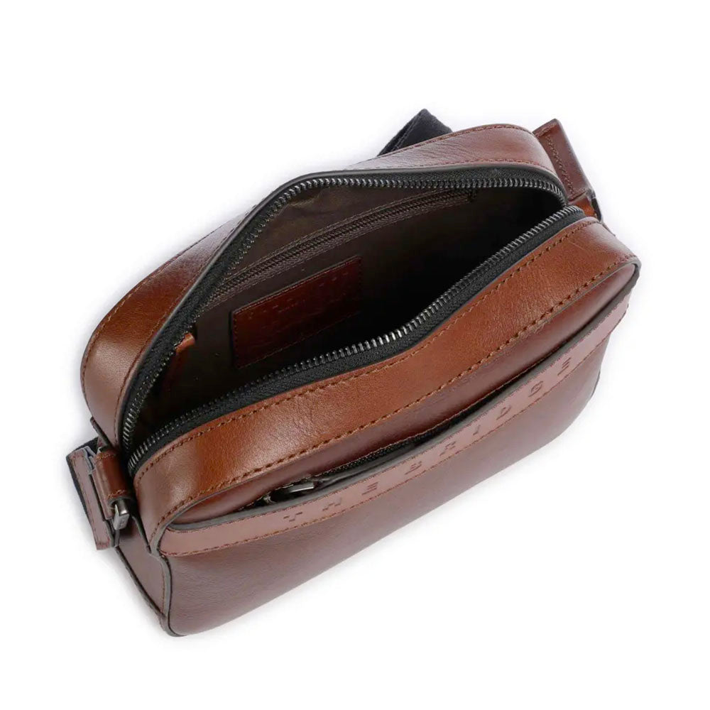 Borsello Uomo Orizzontale THE BRIDGE linea Giacomo in Pelle Marrone