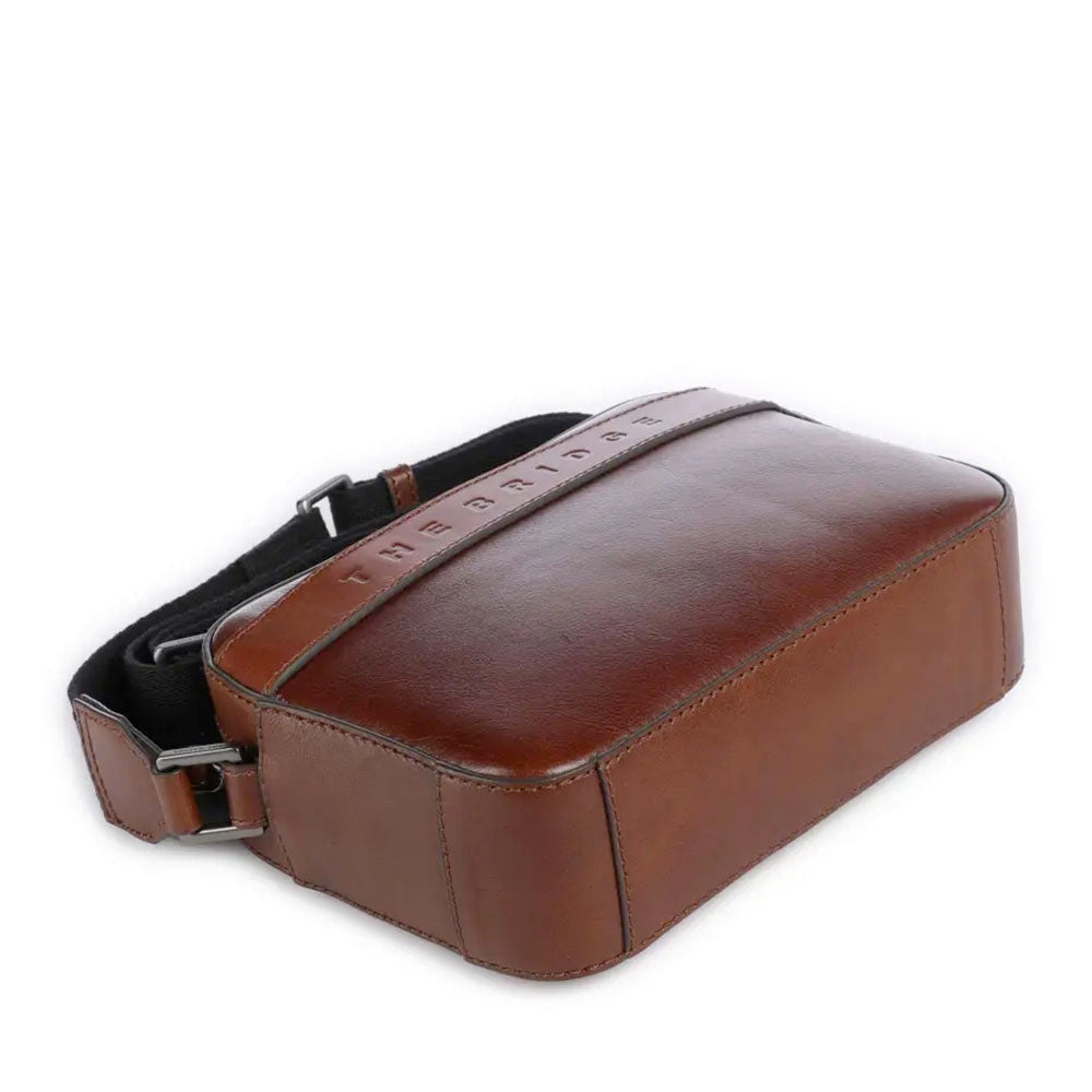 Borsello Uomo Orizzontale THE BRIDGE linea Giacomo in Pelle Marrone