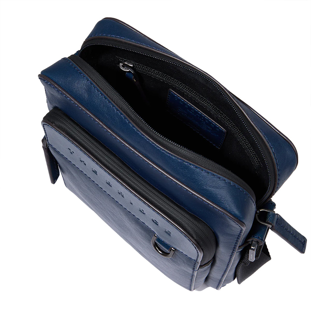 Borsello Uomo Grande THE BRIDGE linea Damiano in Pelle Blu
