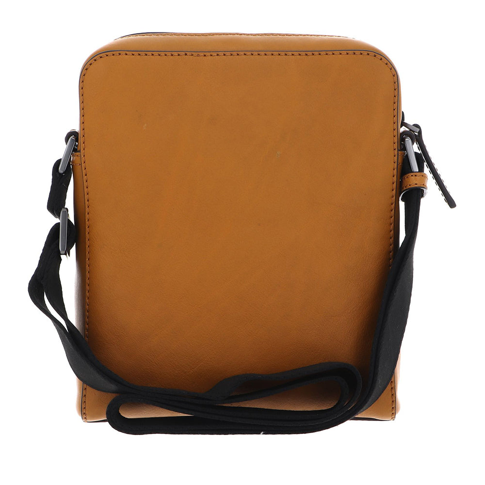 Borsello Uomo Grande THE BRIDGE linea Damiano in Pelle Giallo Curry