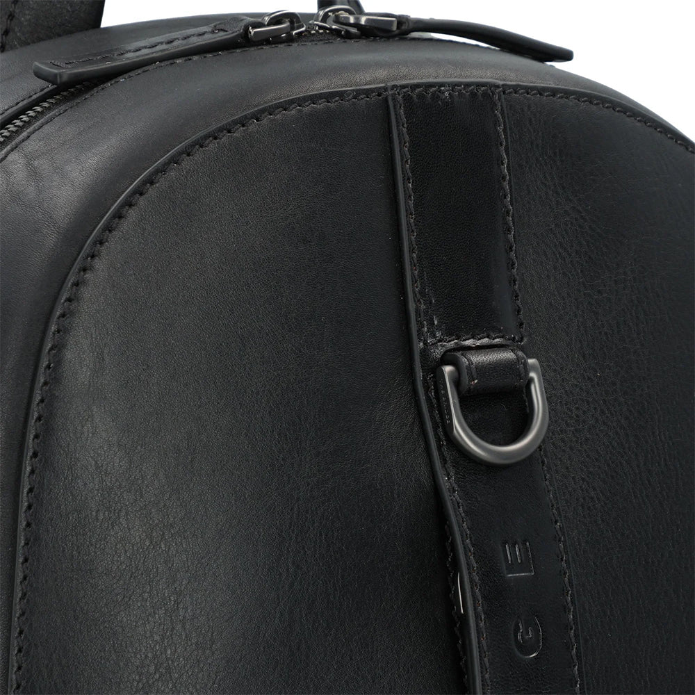 THE BRIDGE Herrenrucksack Giacomo Line aus schwarzem Leder