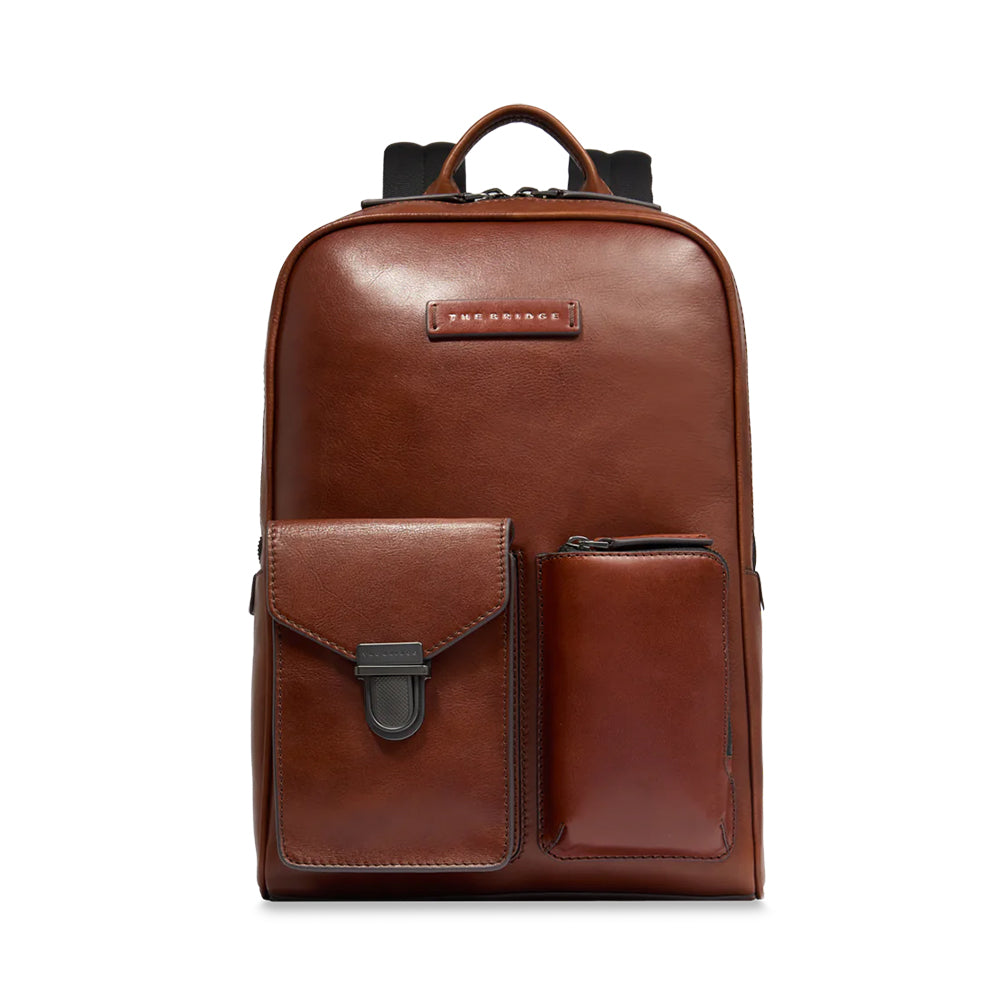 THE BRIDGE FILIPPO LINIE
Mittelgroßer Herrenrucksack aus braunem Leder