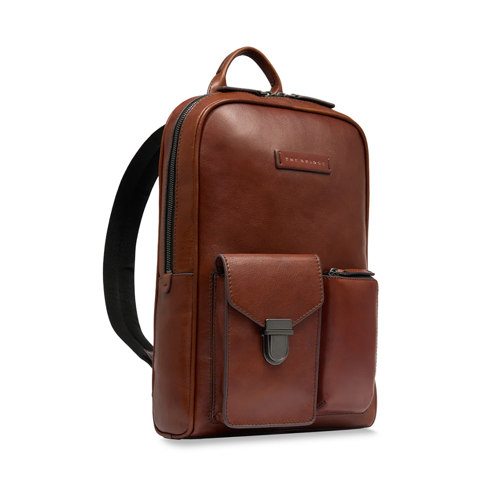 THE BRIDGE FILIPPO LINIE
Mittelgroßer Herrenrucksack aus braunem Leder