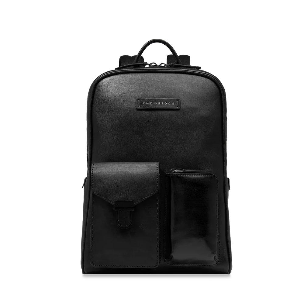 THE BRIDGE FILIPPO LINIE
Mittelgroßer Herrenrucksack aus schwarzem Leder