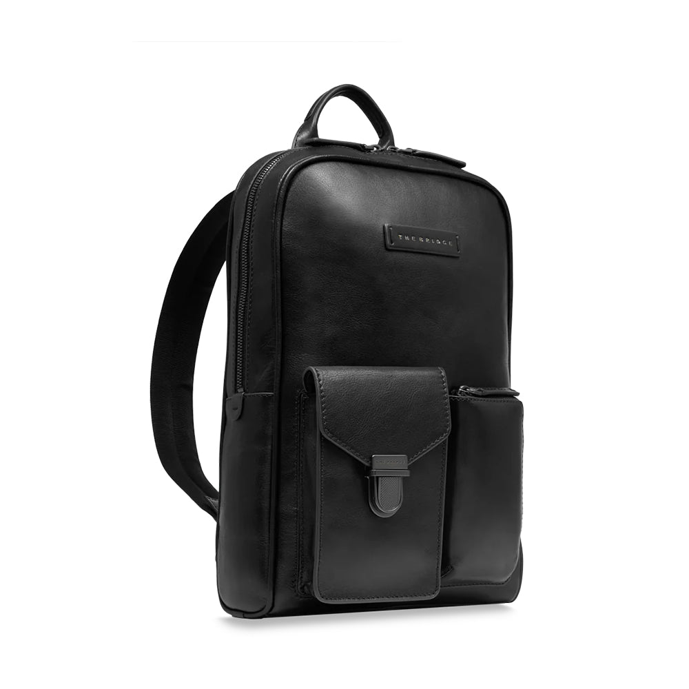 THE BRIDGE FILIPPO LINIE
Mittelgroßer Herrenrucksack aus schwarzem Leder