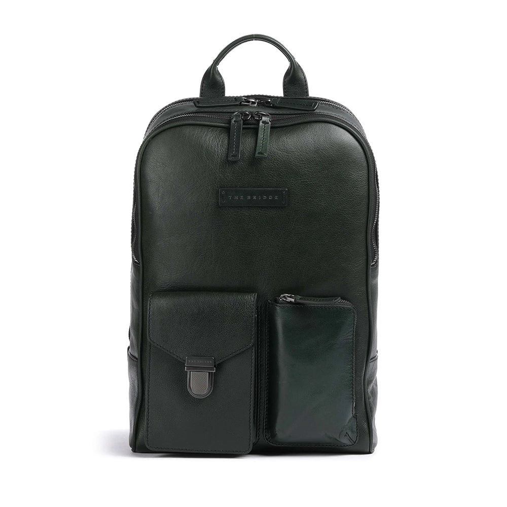 THE BRIDGE FILIPPO LINIE
Großer Herrenrucksack aus Leder in der Farbe Malachite