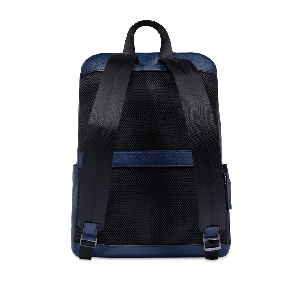 THE BRIDGE Herrenrucksack Damiano-Linie aus blauem Leder