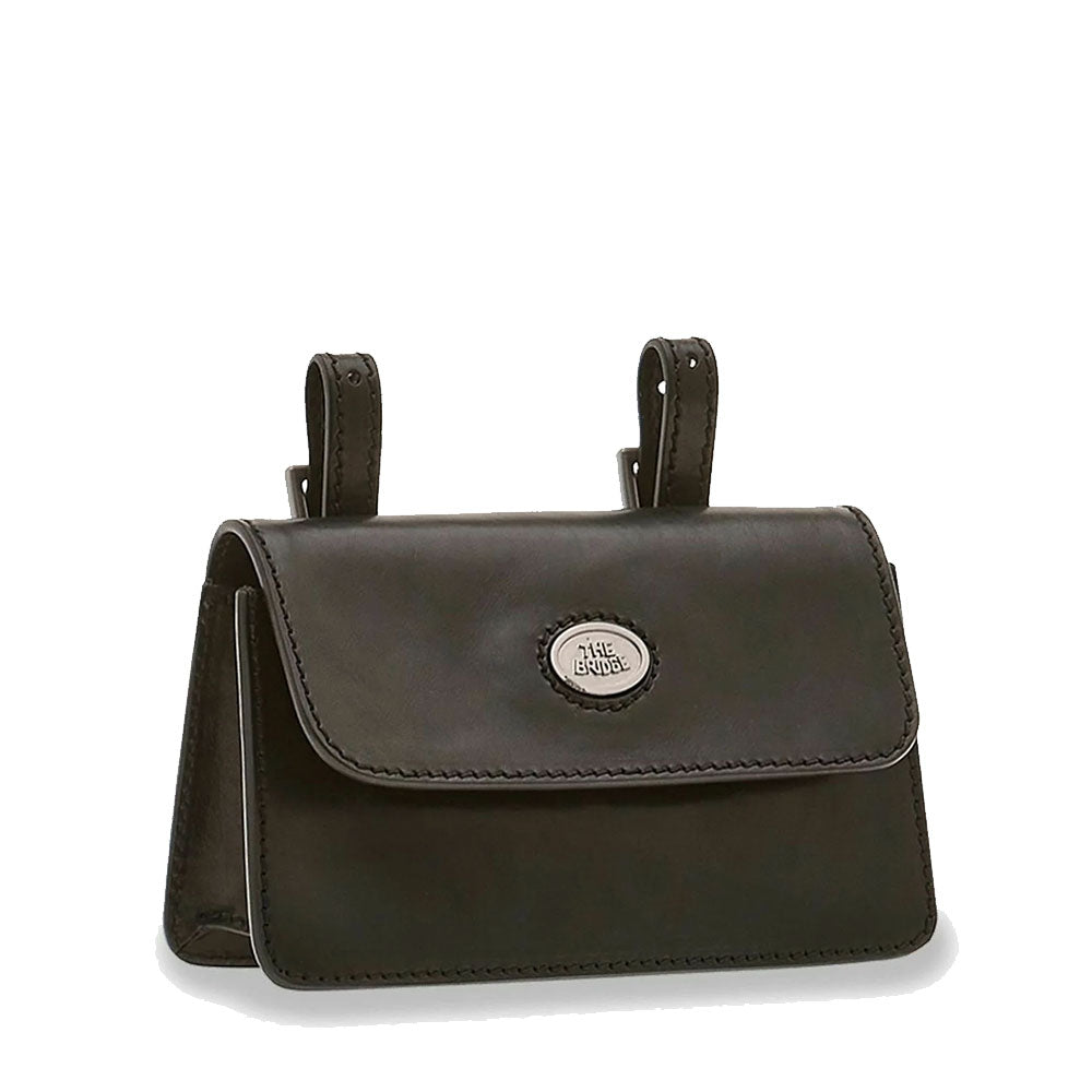 leder fahrradtaschen THE BRIDGE Fahrradtasche aus schwarzer Leder, Story-Linie – Cuoieriashop