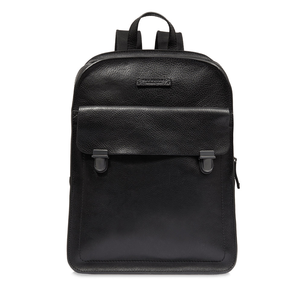 THE BRIDGE Herrenrucksack Ettore-Linie aus schwarzem Leder