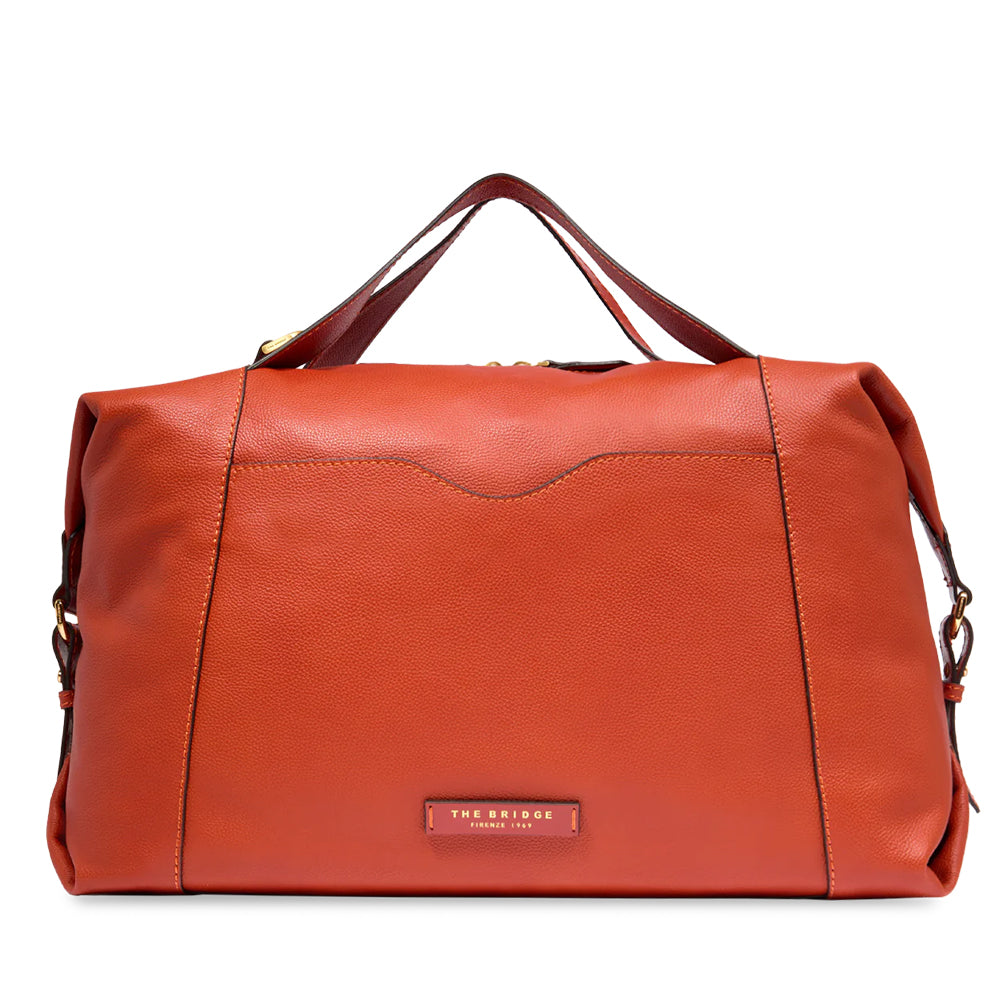Borsone da Viaggio THE BRIDGE linea Gemma Travel in Pelle Arancio
