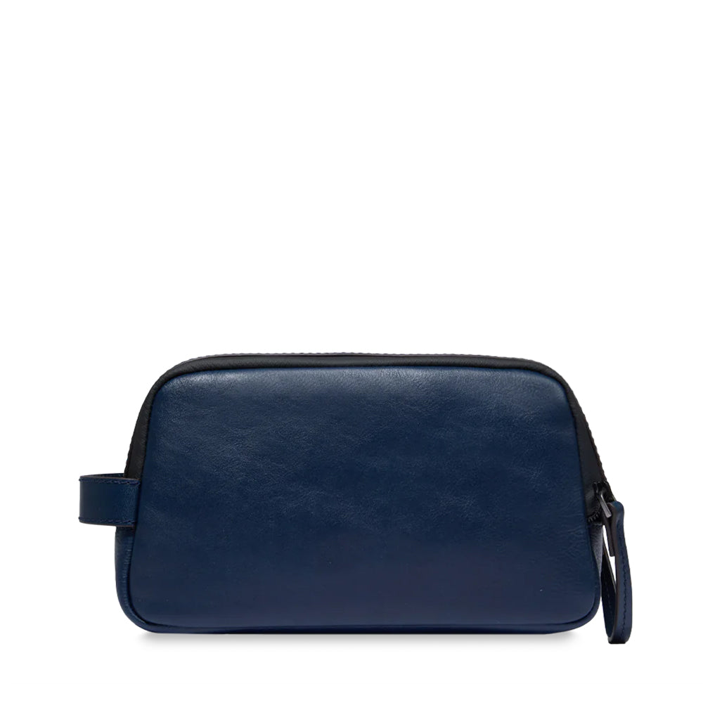 Beauty Case Uomo THE BRIDGE linea Damiano in Pelle Blu