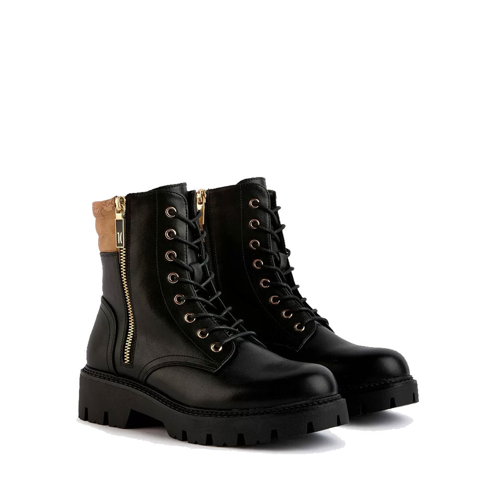 Damen 1A Classe Alviero Martini Black Amphibians mit Geo Classic Einsatz 0937