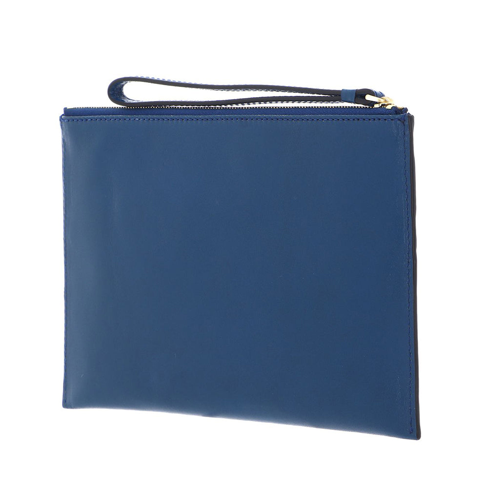 Pochette Donna Grande con Polsiera THE BRIDGE linea Lucrezia in Pelle color Jeans