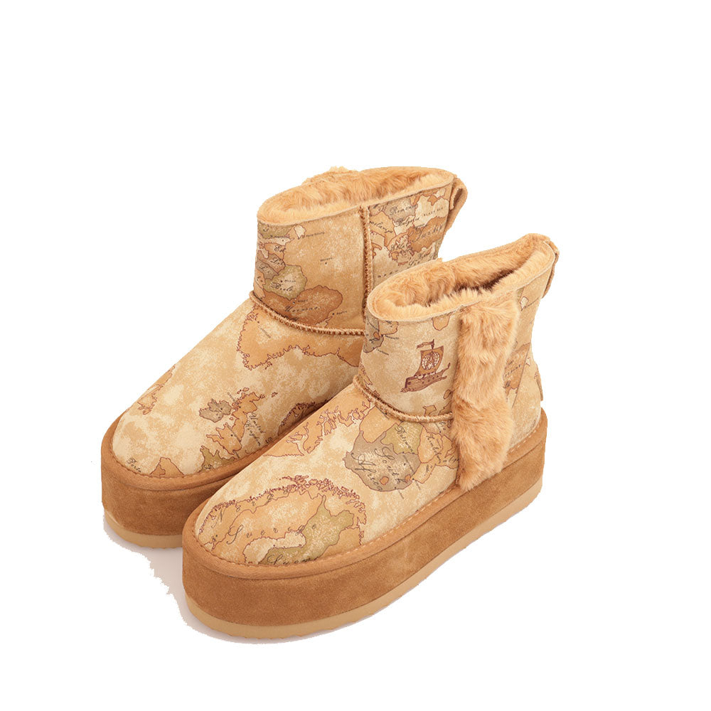 1A Classe Alviero Martini
Gepolsterte Plateau-Stiefeletten Geo Classic-Druck mit Lapin-Einsatz 1030
