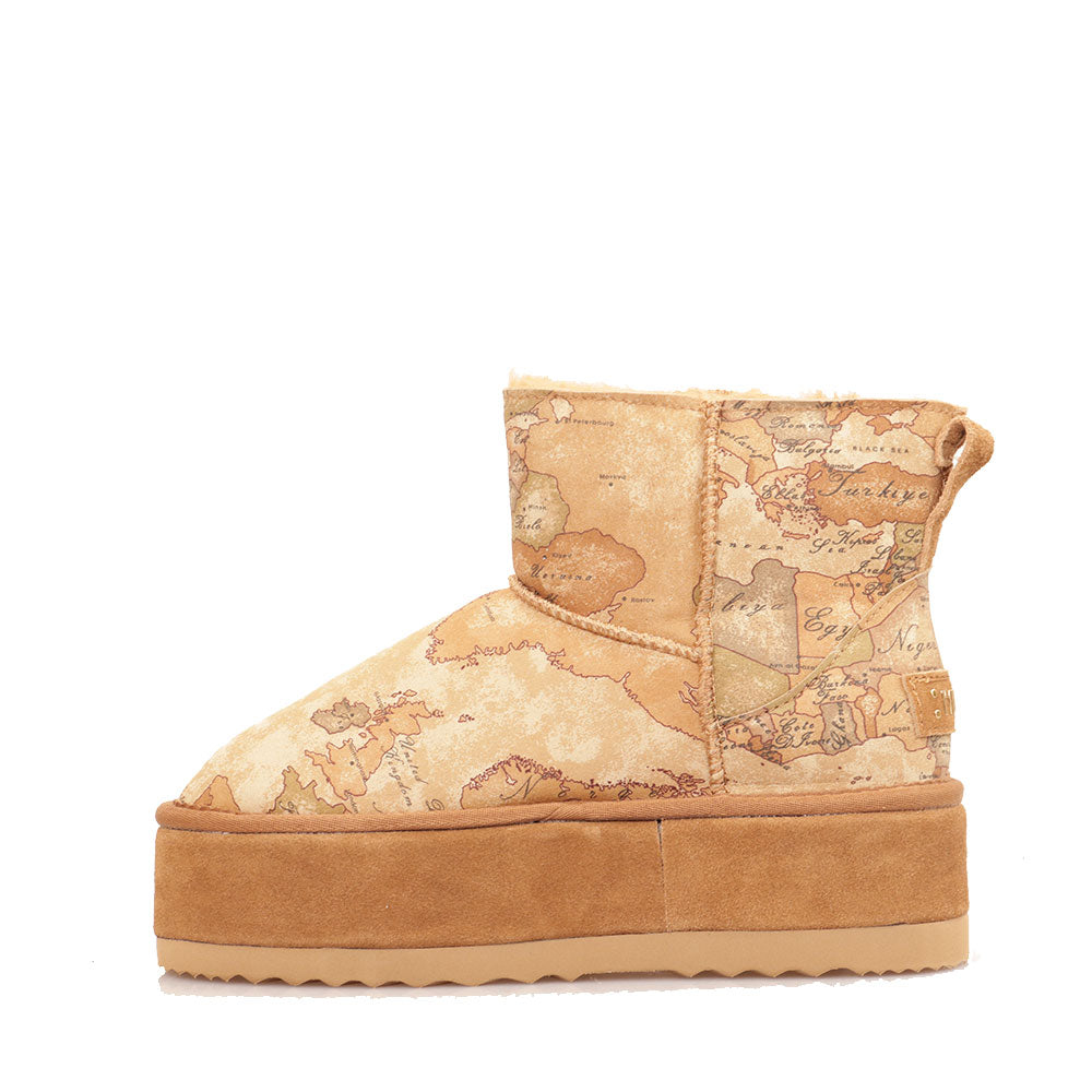 1A Classe Alviero Martini
Gepolsterte Plateau-Stiefeletten Geo Classic-Druck mit Lapin-Einsatz 1030
