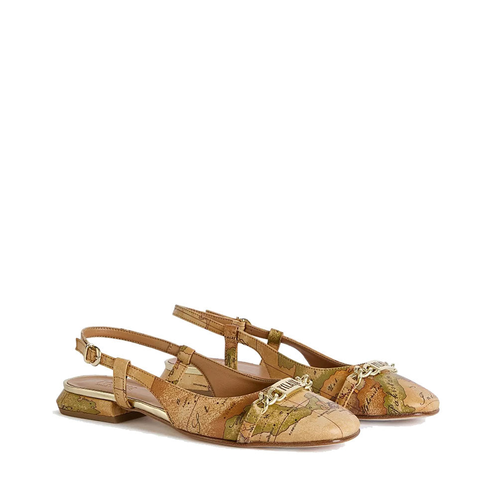 1A Classe Alviero Martini
Ballerina Slingback aus Öko-Nappaleder Geo Classic Print 1055