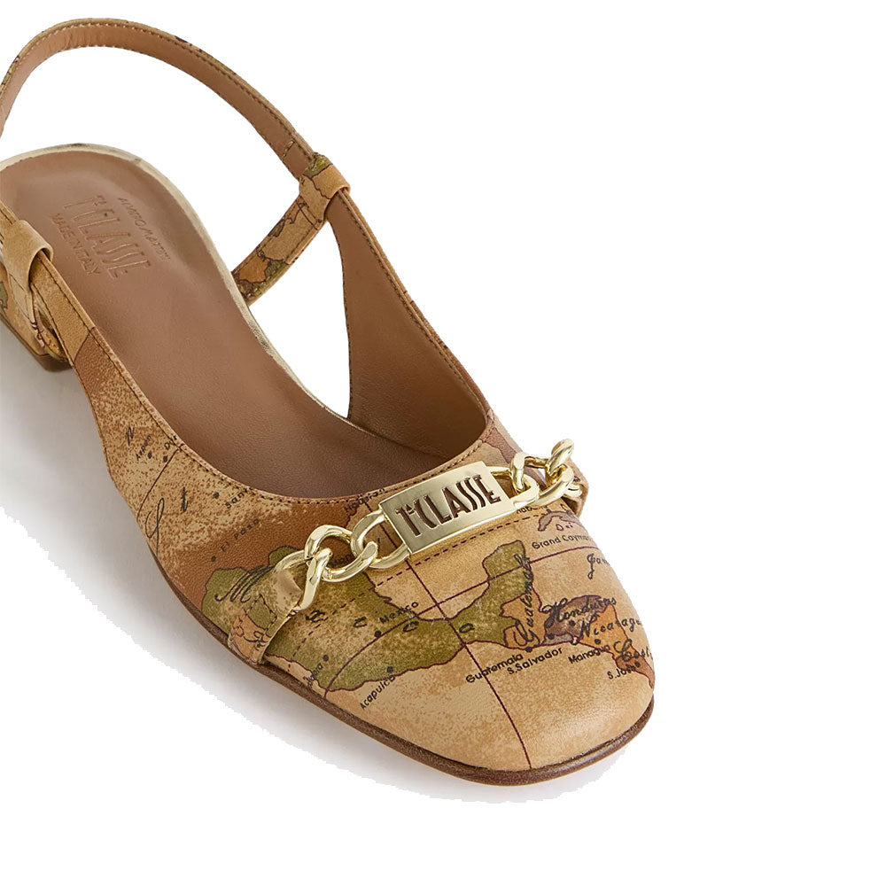 1A Classe Alviero Martini
Ballerina Slingback aus Öko-Nappaleder Geo Classic Print 1055