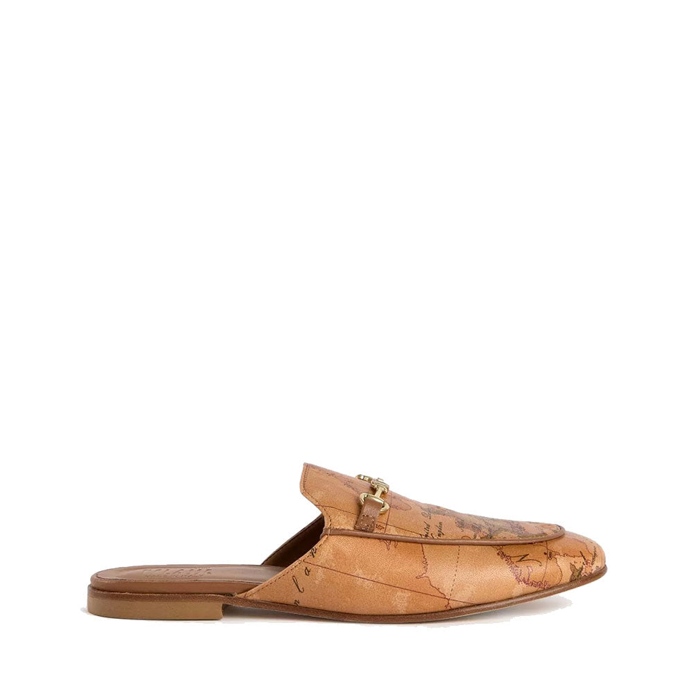 Sabot con Morsetto 1A Classe Alviero Martini in Nappa stampa Geo Classic 1060