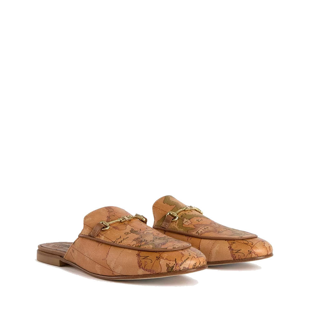 Sabot con Morsetto 1A Classe Alviero Martini in Nappa stampa Geo Classic 1060