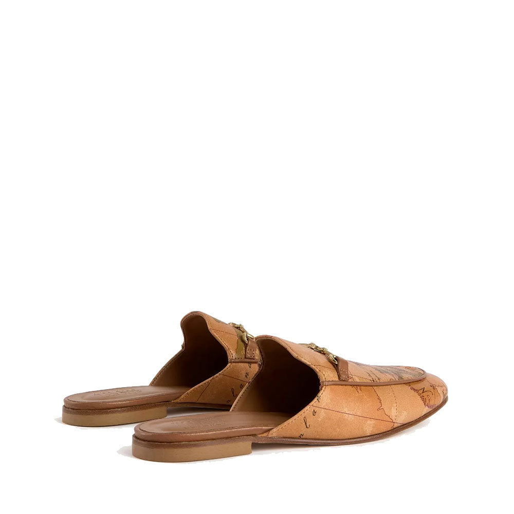 Sabot con Morsetto 1A Classe Alviero Martini in Nappa stampa Geo Classic 1060