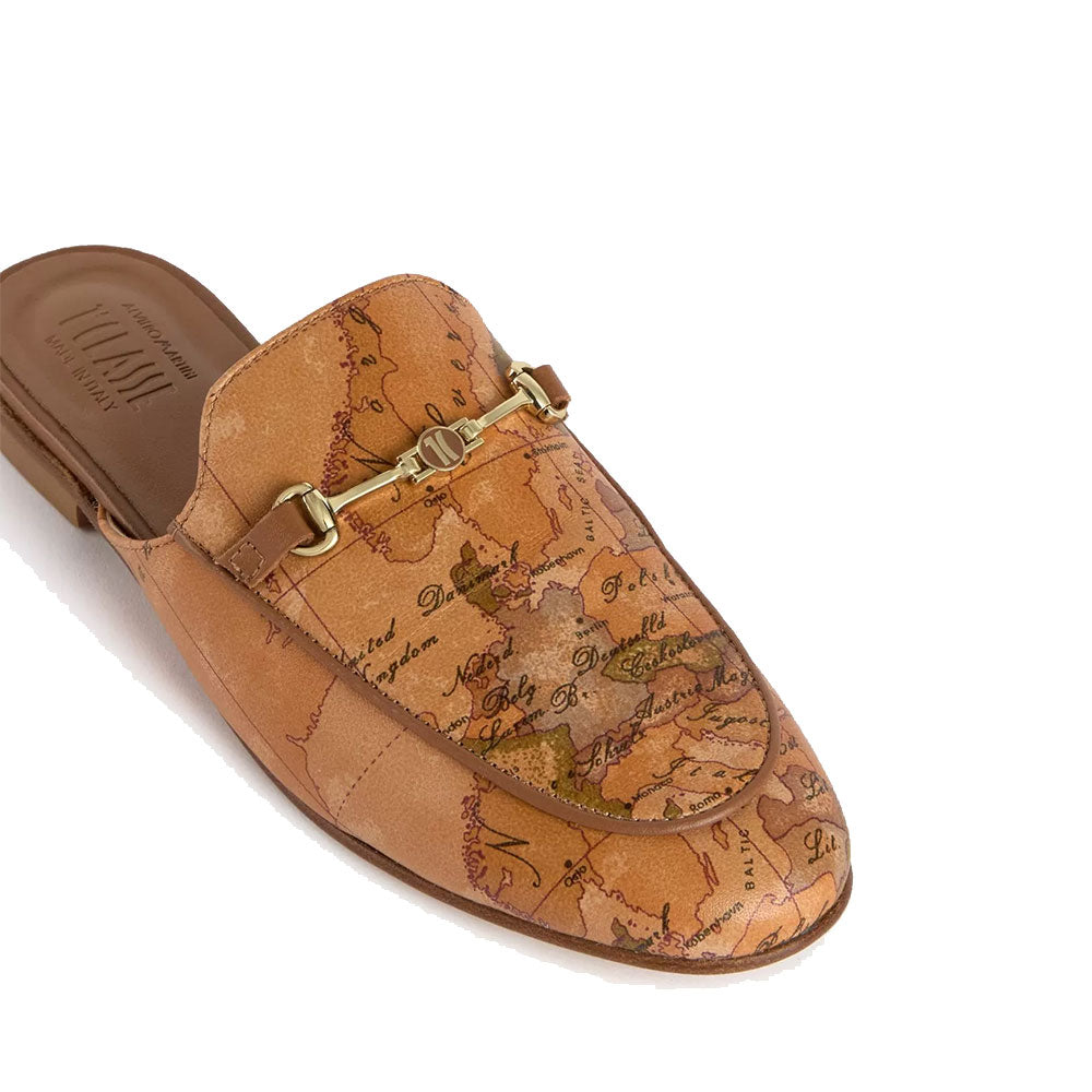 Sabot con Morsetto 1A Classe Alviero Martini in Nappa stampa Geo Classic 1060