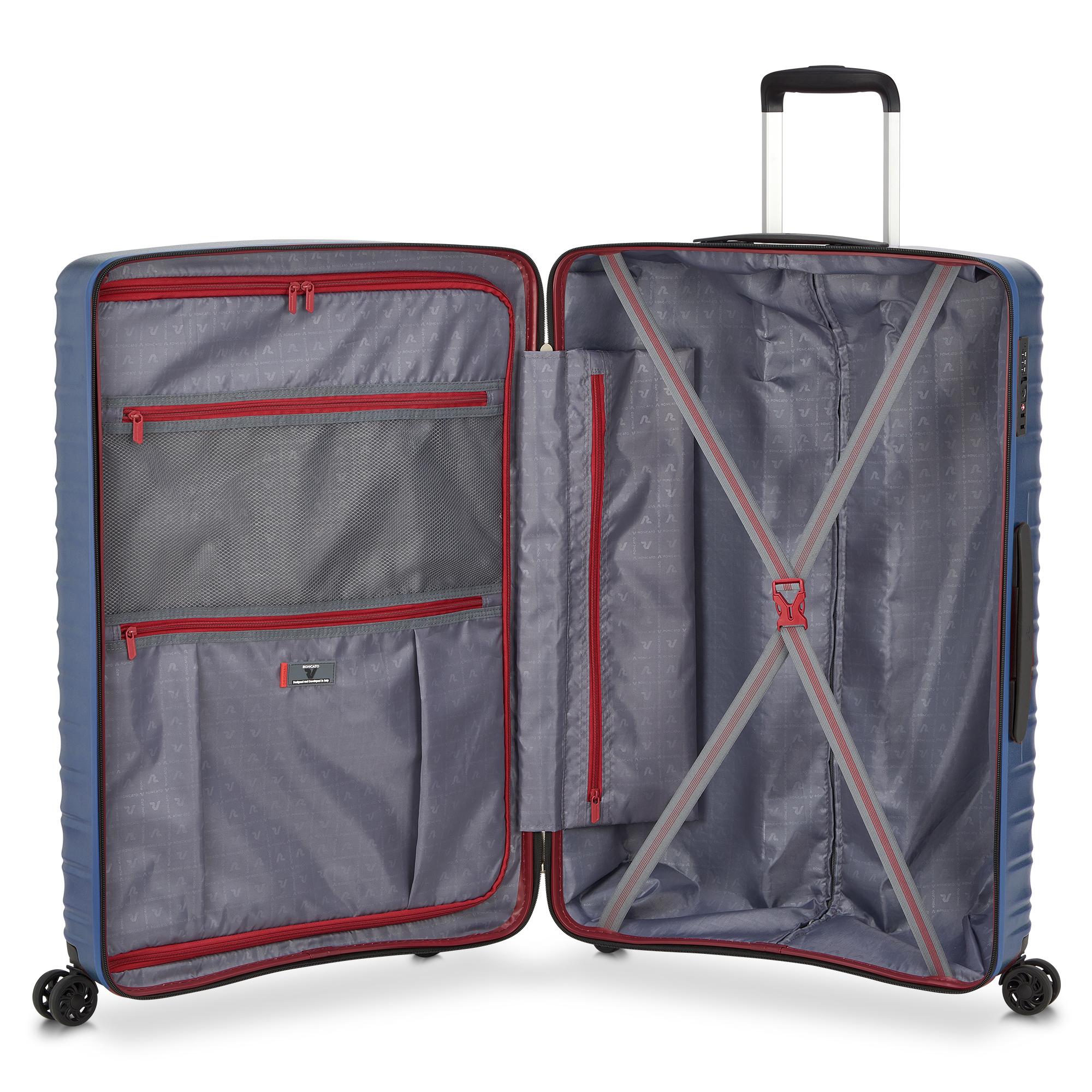 Trolley Grande 75 Cm RONCATO Wave Denim Rigido 4 Ruote