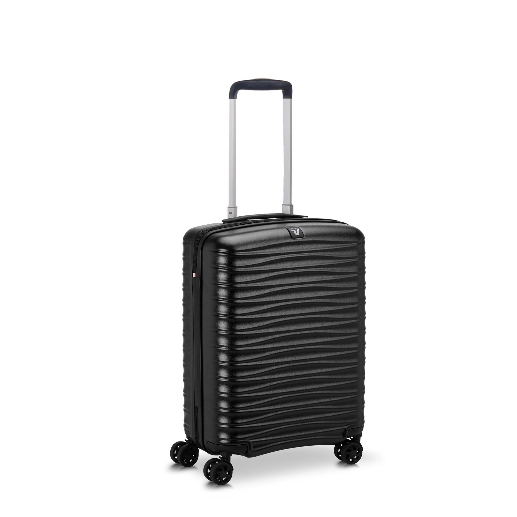 Trolley Cabina 55 Cm RONCATO Wave Nero Rigido 4 Ruote