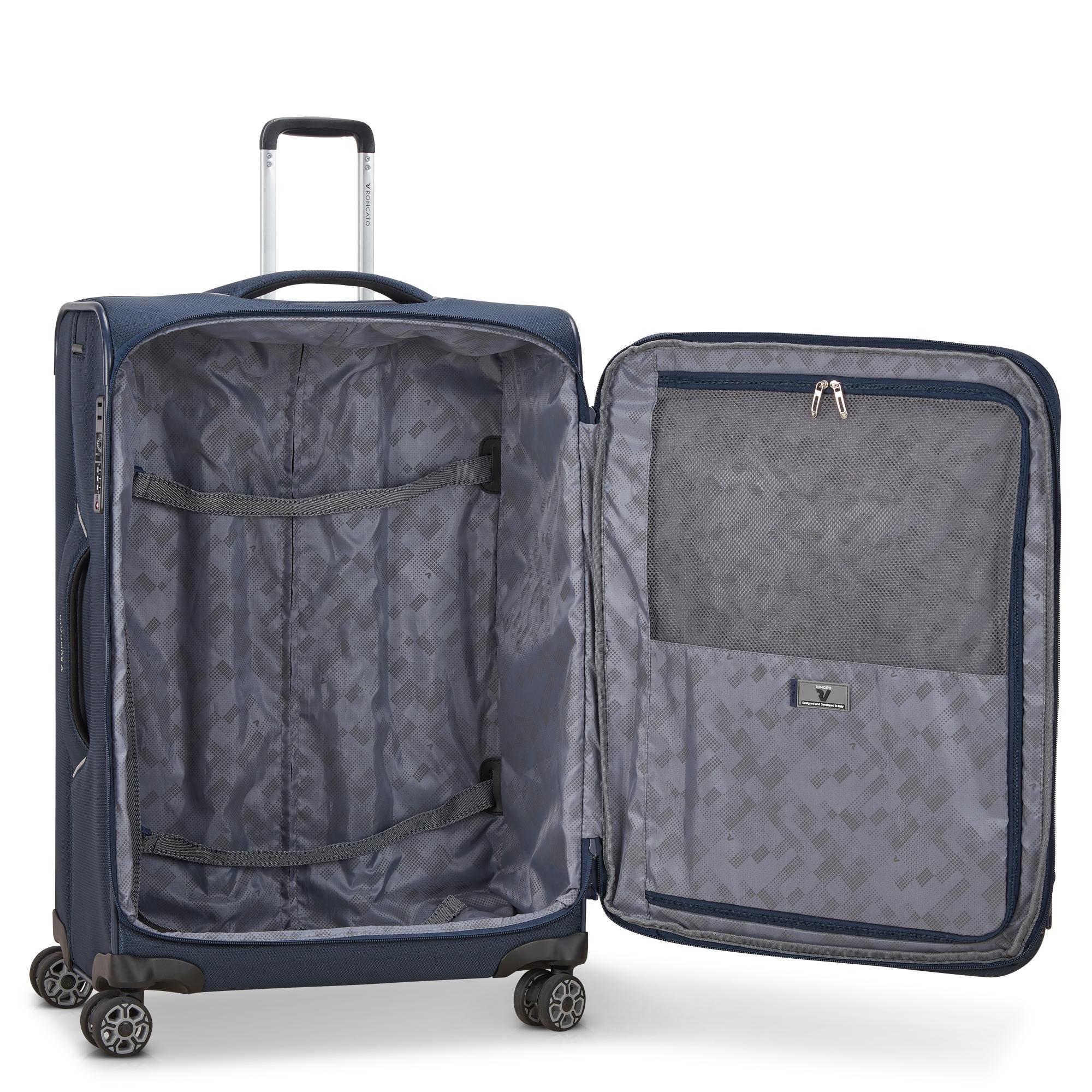 Trolley Medio 65cm RONCATO Ironik 2.0 Blu Notte 4 Ruote Espandibile