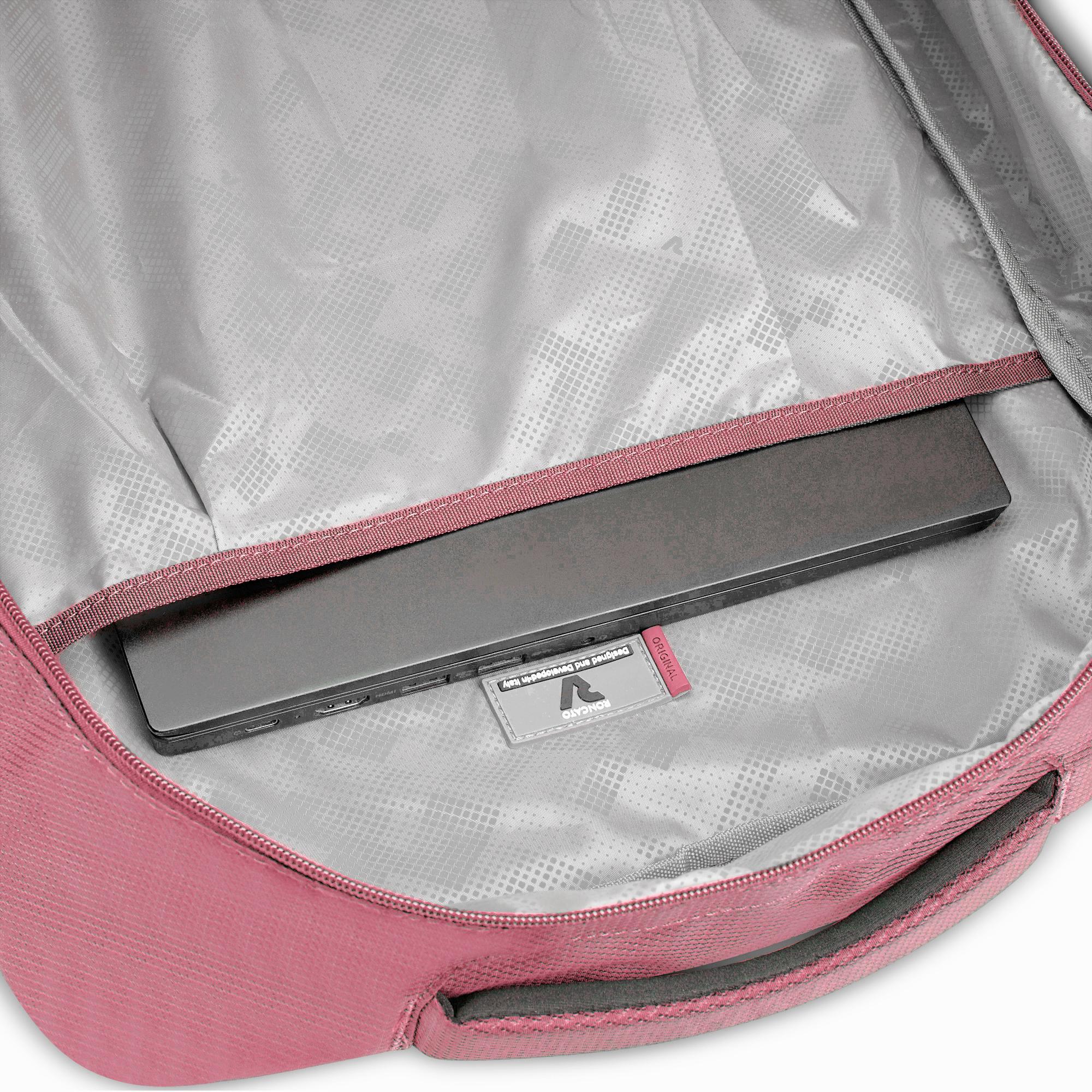 Zaino da Viaggio Ryanair RONCATO Ironik 2.0 Rosa 40x25x15-20 Cm