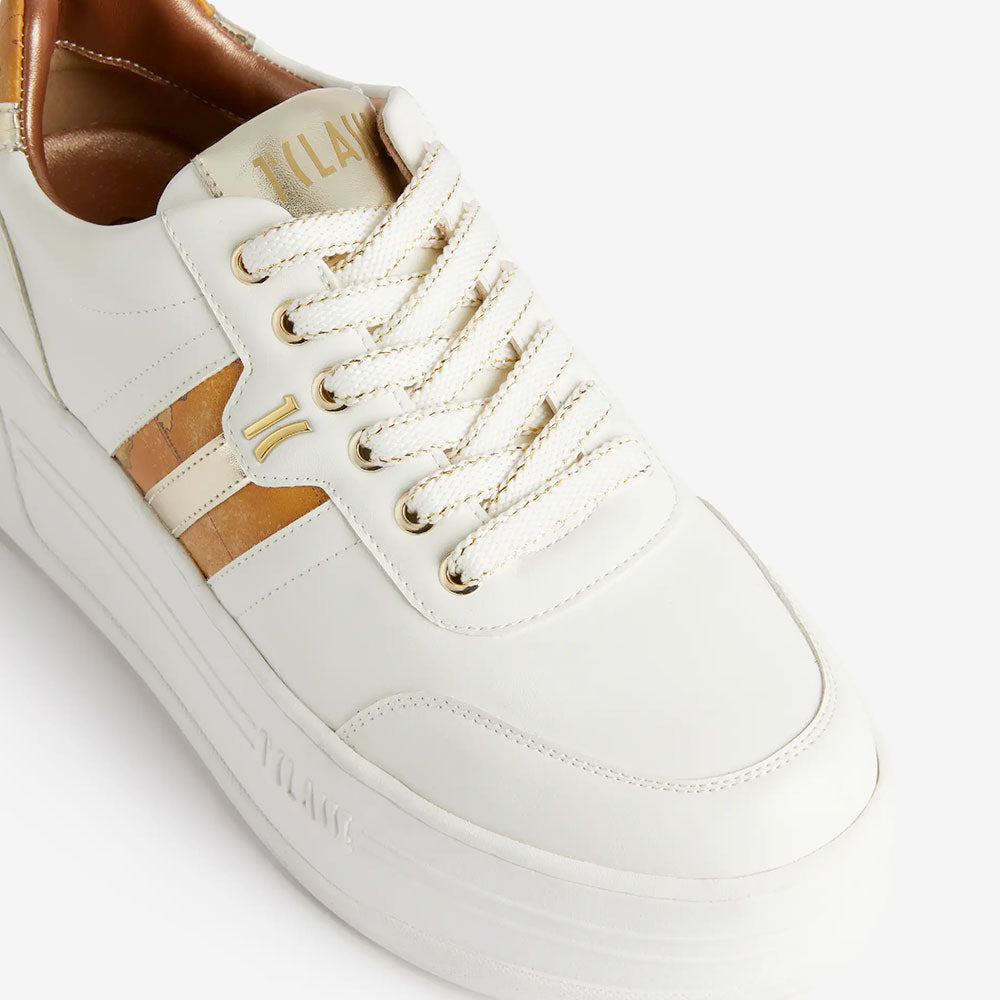Sneakers Platform 1A Classe Alviero Martini linea Geo Elevate in Eco Nappa Bianca 1208
