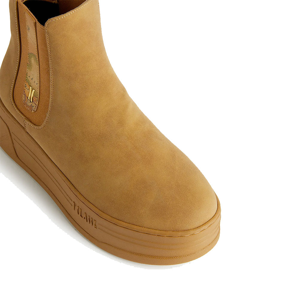 Stivaletti Donna con Zeppa 1A Classe Alviero Martini linea Geo Elevate in Nabuk Beige 1211