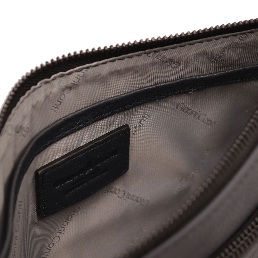 GIANNI CONTI Herren Clutch aus blauem Leder