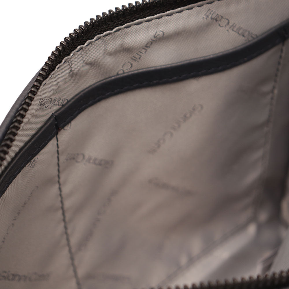 GIANNI CONTI Herren Clutch aus blauem Leder