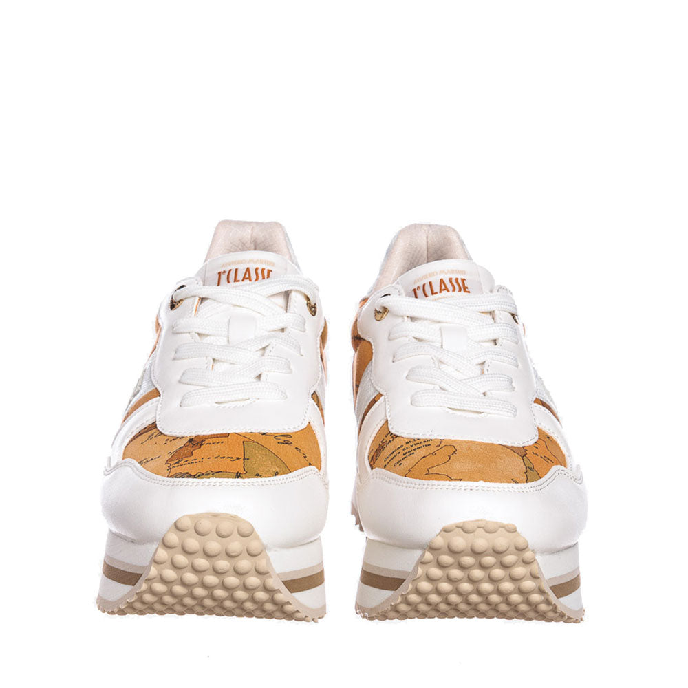 Scarpe 1A Classe Alviero Martini Sneakers Running Bianche con Inserti Geo Classic 1833