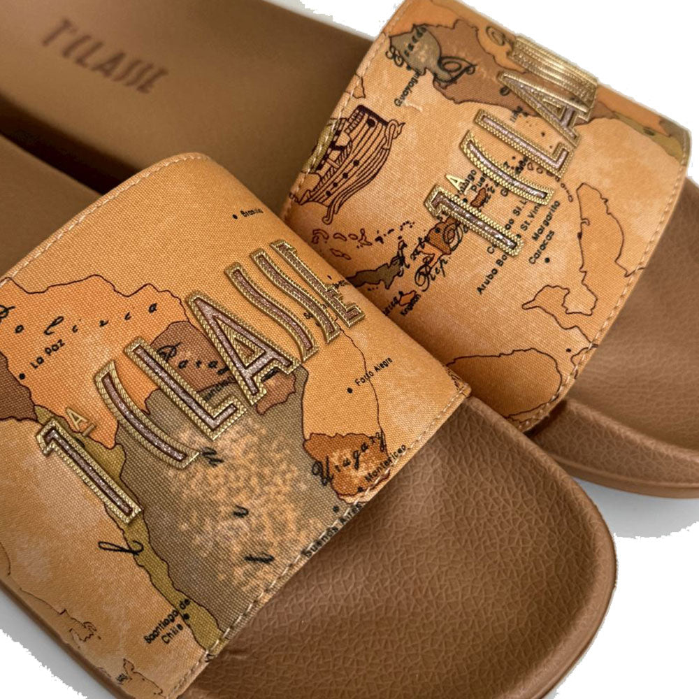 Scarpe 1A Classe Alviero Martini Ciabatte in Gomma con Fascia Geo Classic 1885