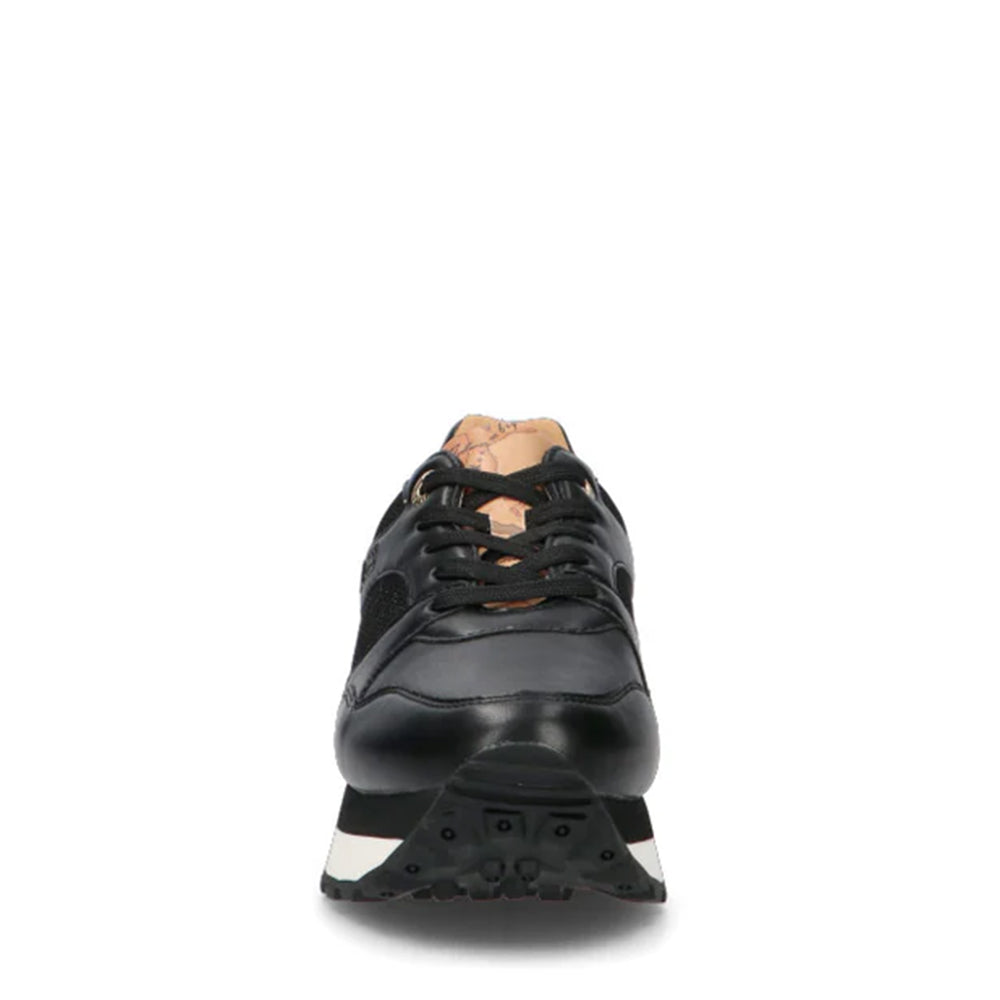 Sneakers Running 1A Classe Alviero Martini in Mesh Glitter Nere con Inserti Geo Beige 2013