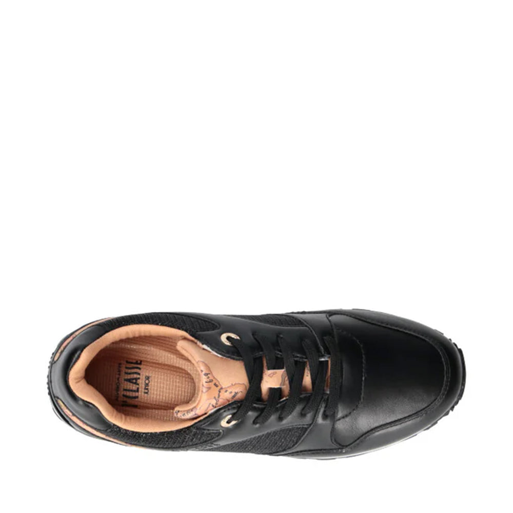 Sneakers Running 1A Classe Alviero Martini in Mesh Glitter Nere con Inserti Geo Beige 2013