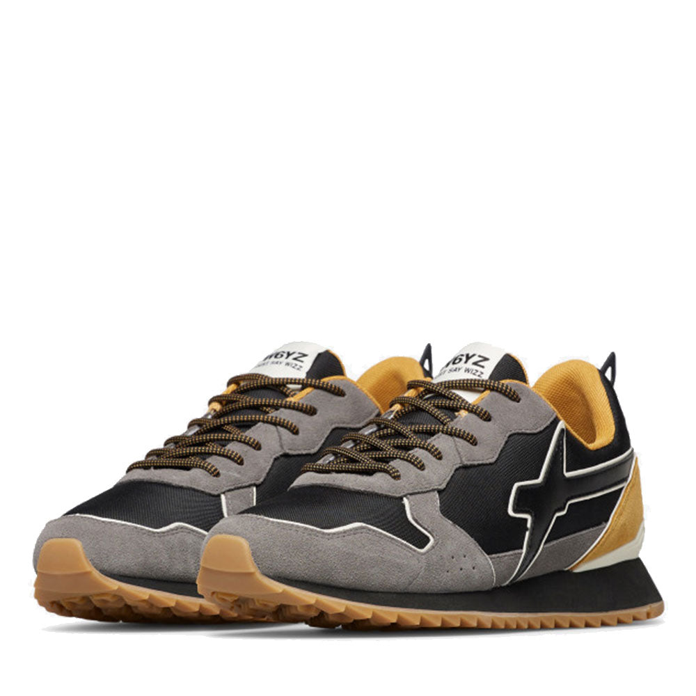 Sneakers Uomo W6YZ Jet-M. in Tessuto Tecnico e Suede colore Antracite Black e Zucca