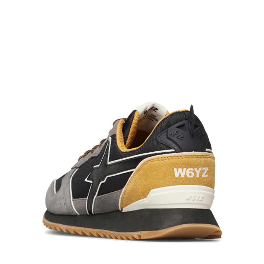 Sneakers Uomo W6YZ Jet-M. in Tessuto Tecnico e Suede colore Antracite Black e Zucca
