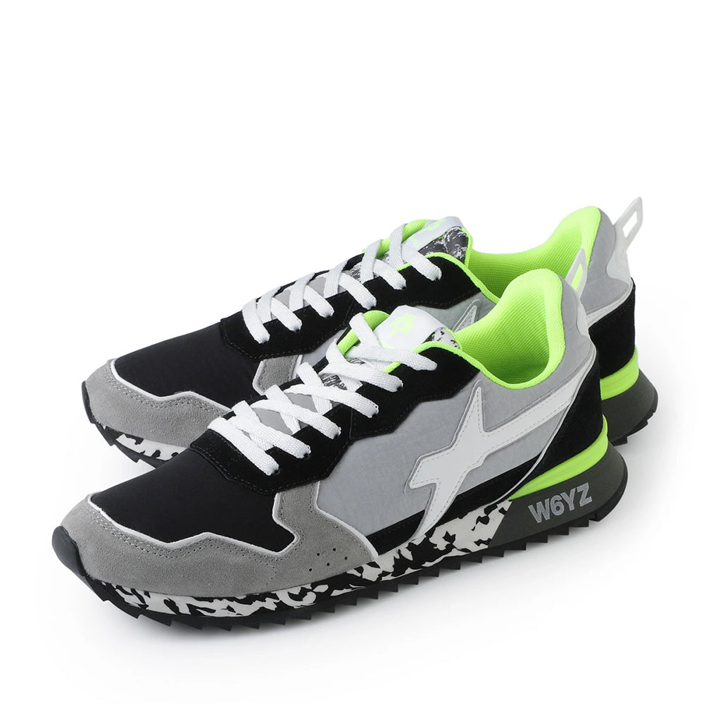 Scarpe Uomo W6YZ Sneakers Jet-M. in Tessuto Tecnico e Suede colore Dark Grey Black White