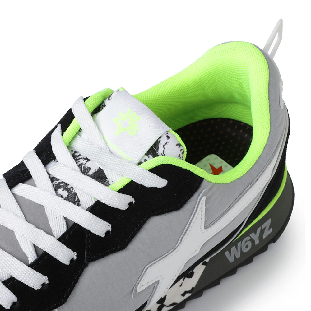 Scarpe Uomo W6YZ Sneakers Jet-M. in Tessuto Tecnico e Suede colore Dark Grey Black White