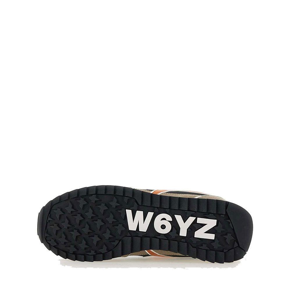 W6YZ Jet-M
Herren Sneaker aus technischem Stoff und Wildleder in Taupe, Dunkelgrau und Orange